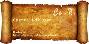 Cserni Nétus névjegykártya